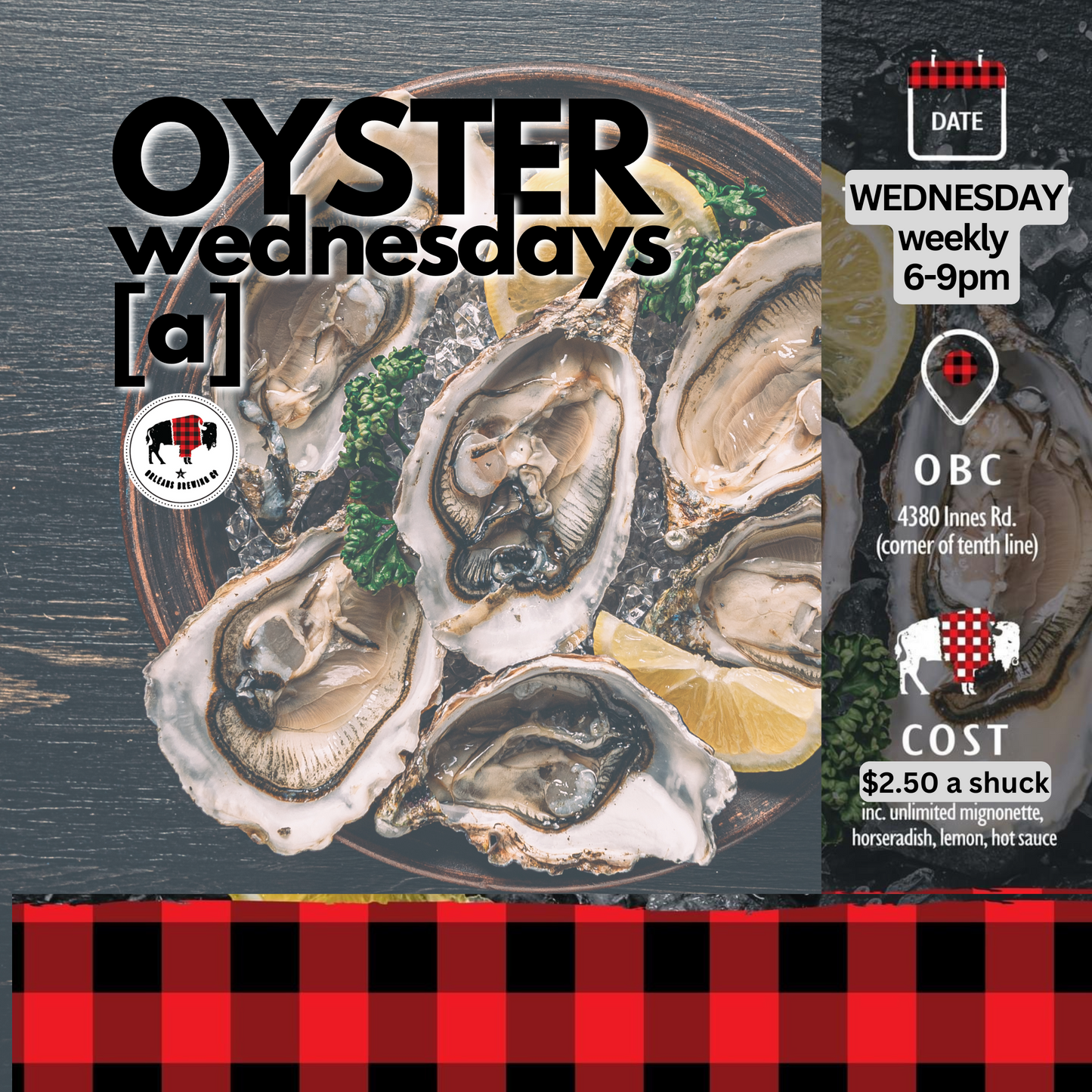 OYSTERS Wednesday | 6-9pm